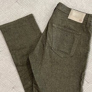 AG Everett Slim Straight Jeans - Green- Cotton Stretch - 32x34